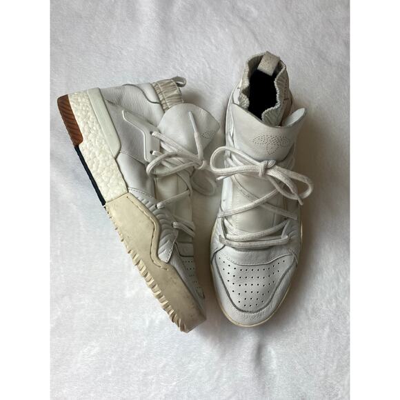 Adidas x Alexander Wang Triple White Bball Sneakers Size 11 Mens - Picture 1 of 9